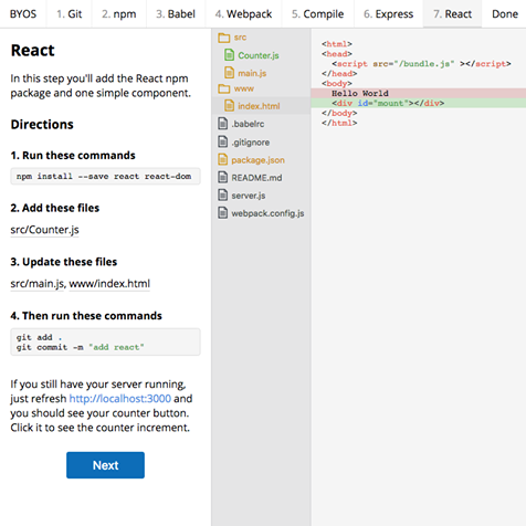 Build Your Own Web Starter Project