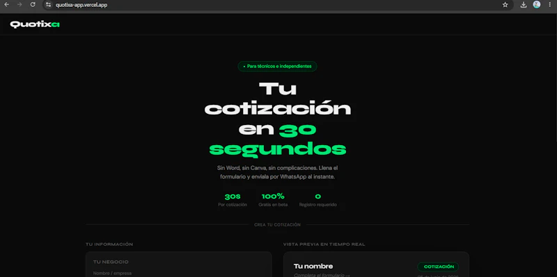 Quotixa screenshot 1