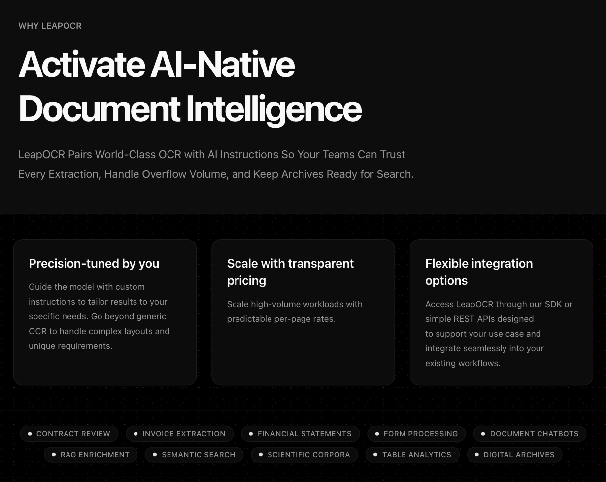 LeapOCR - Screenshot 4 showing product features and functionality