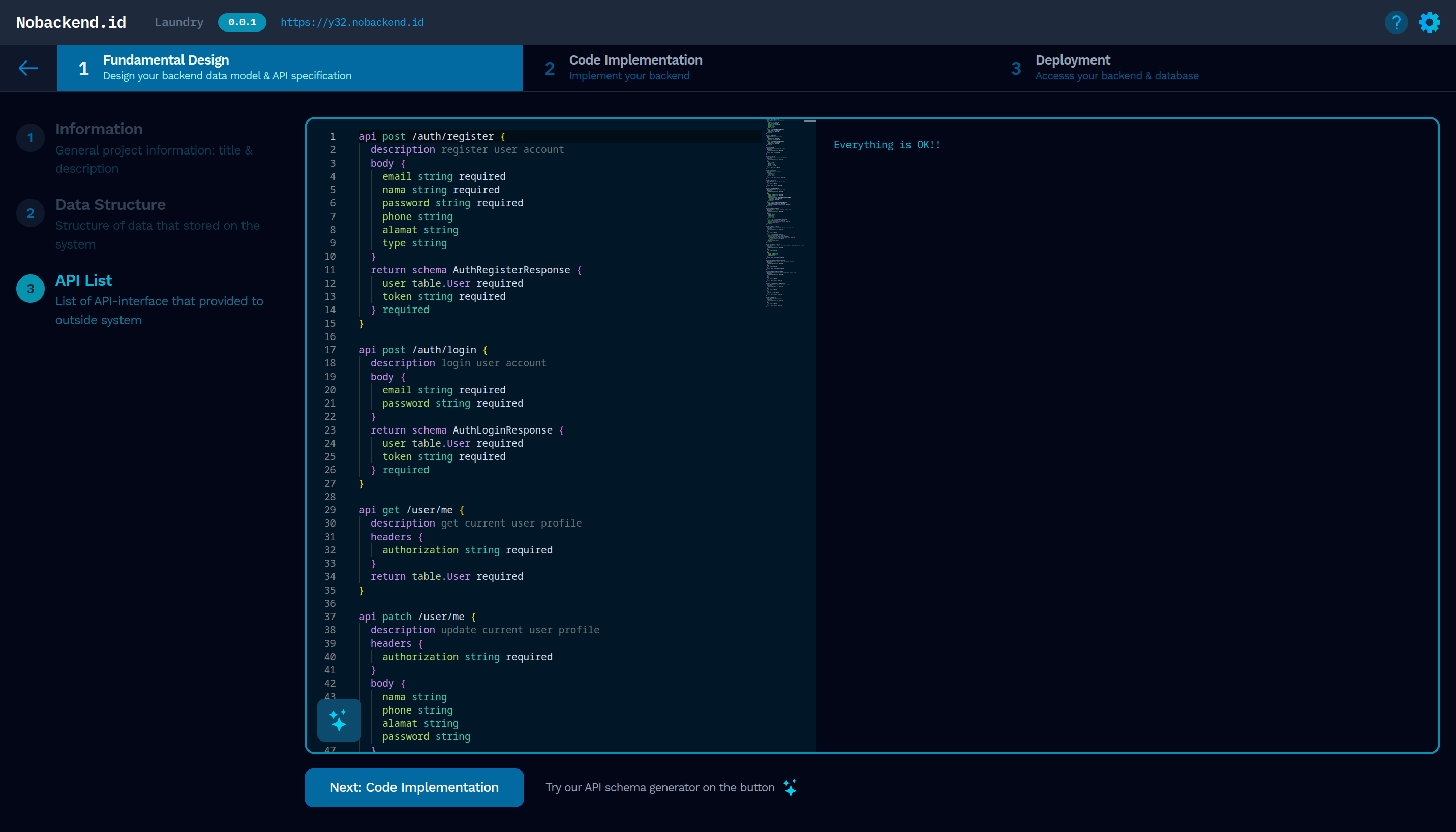 Nobackend.id - Erstellen und bereitstellen Sie das REST -API -Backend sofort Medien 3