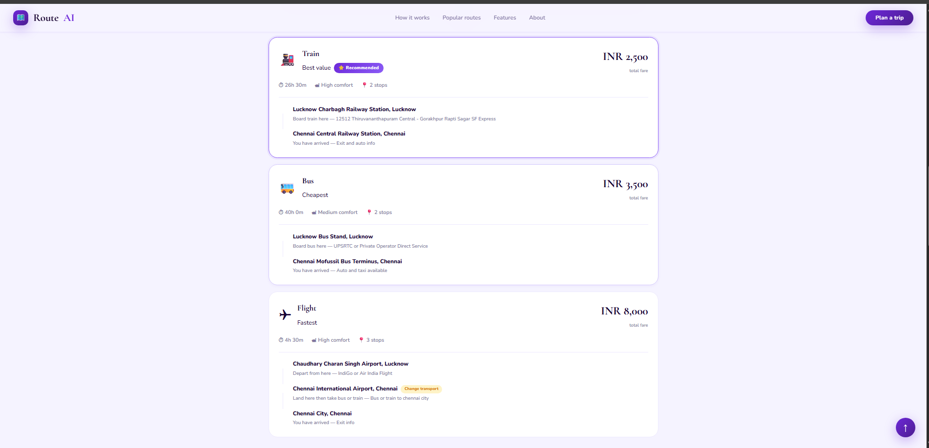 PlanRouteAI gallery image