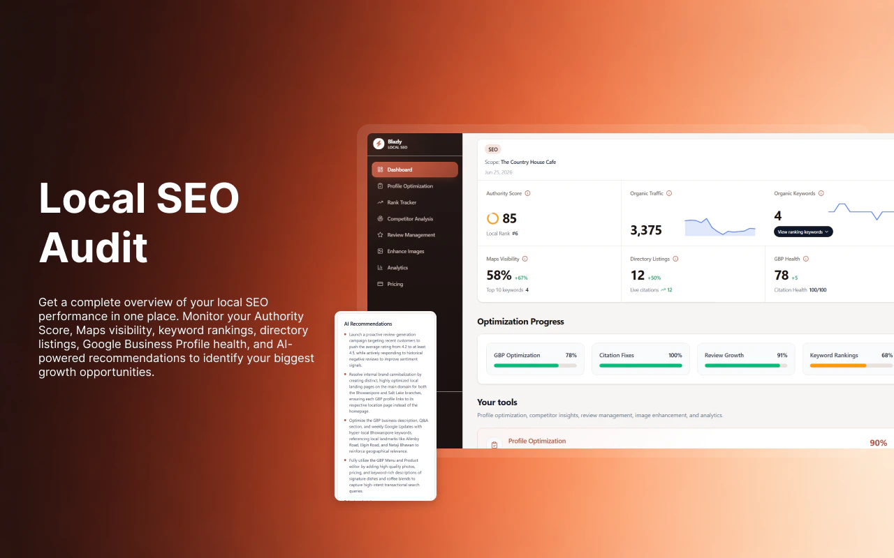 Blazly Local SEO 截图