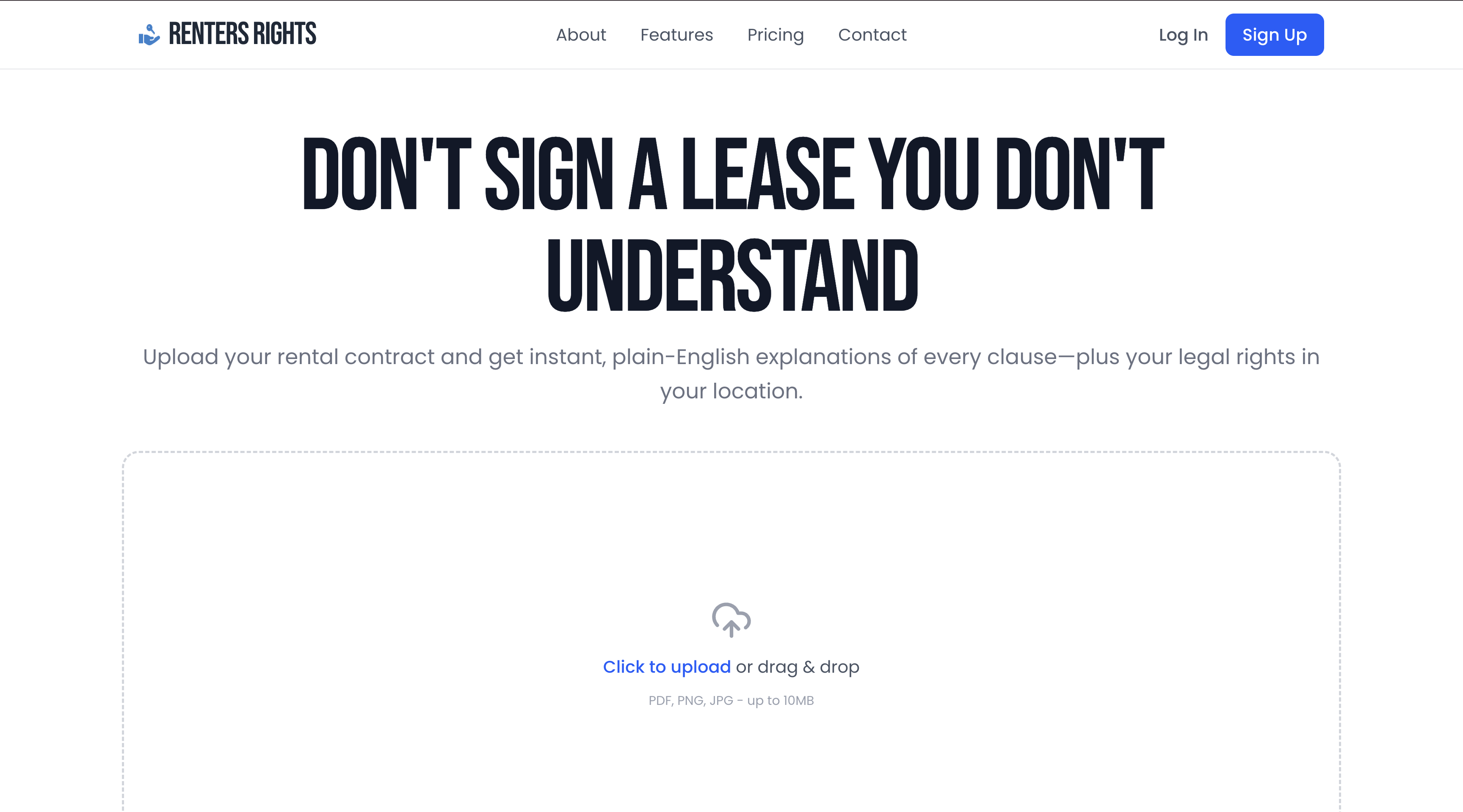 Renters Rights - Main product screenshot demonstrating key features and user interface