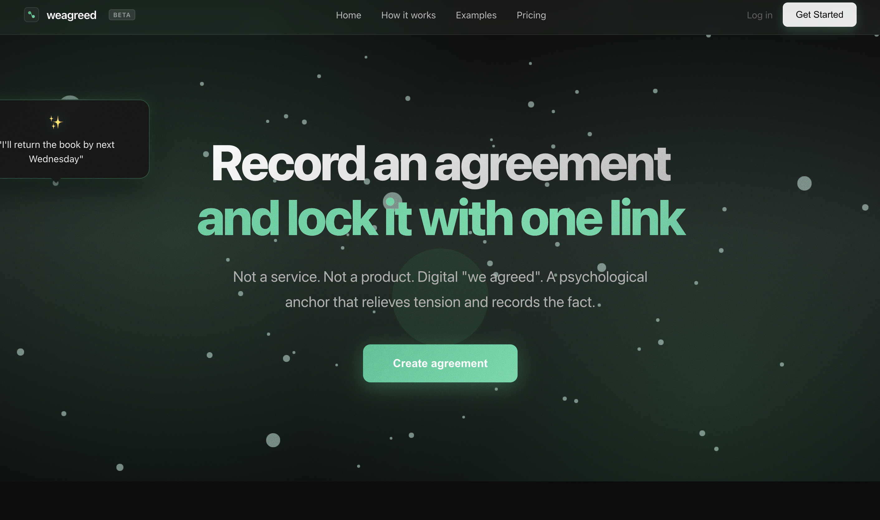 WeAgreed - Main product screenshot demonstrating key features and user interface