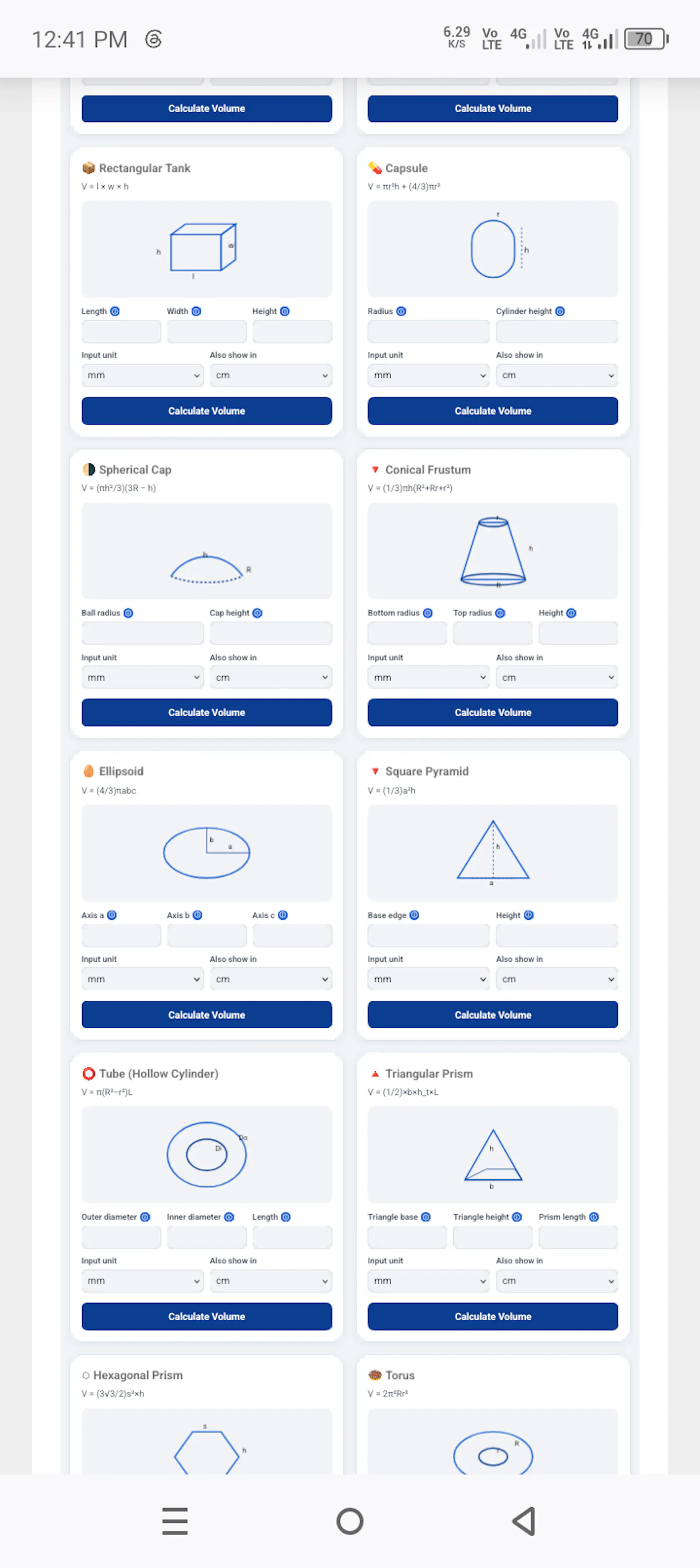 Advance Volume Calculator screenshot 2