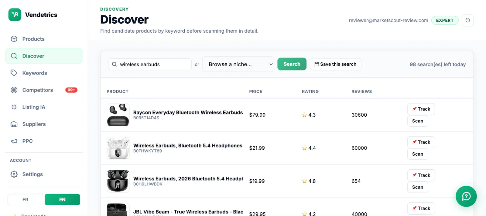 Vendetrics screenshot 4