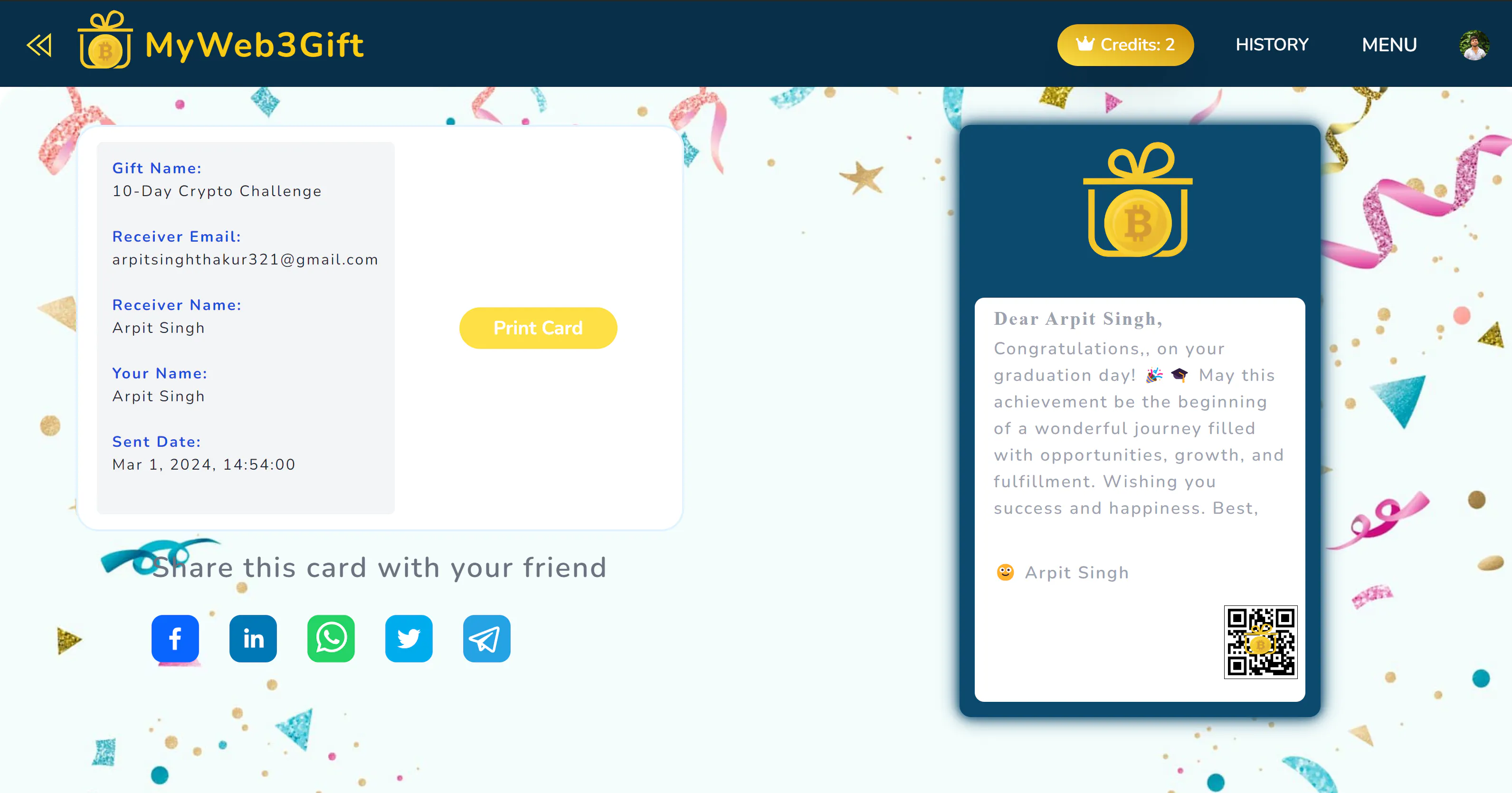 MyWeb3Gift gallery image