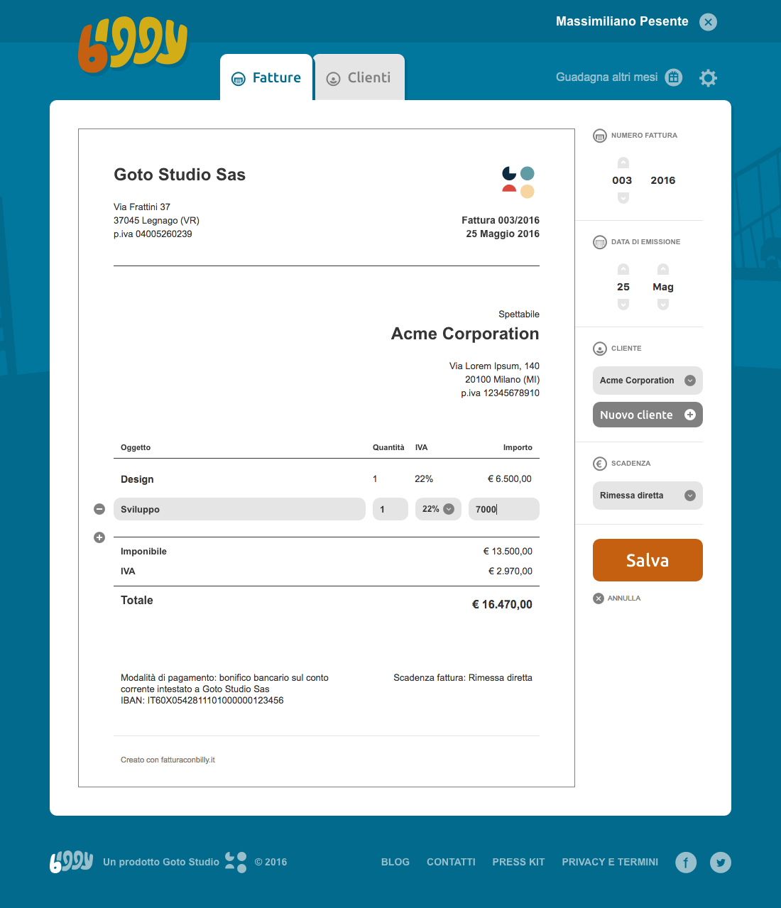 Fattura con Billy gallery image