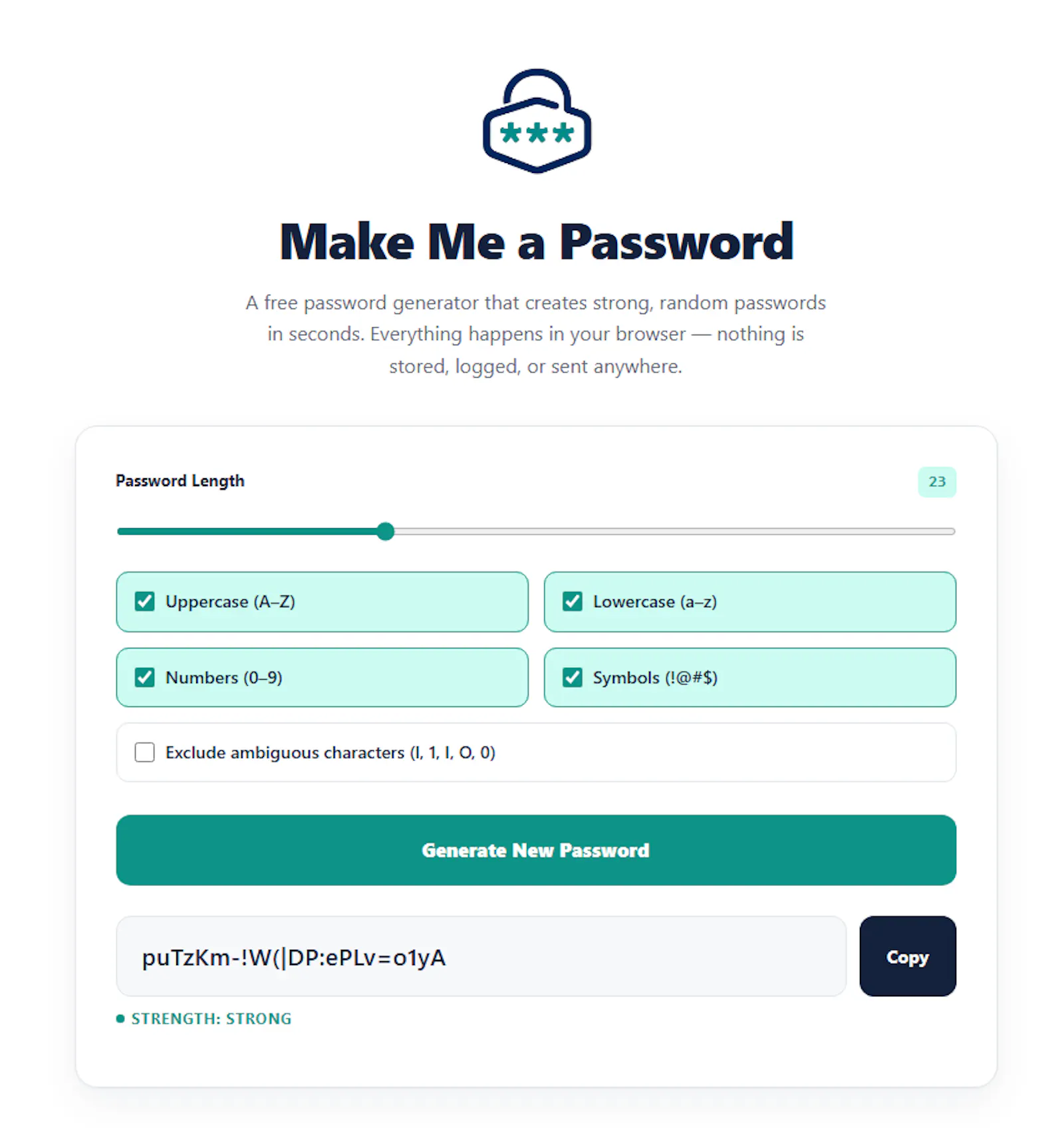 Make Me a Password screenshot 1