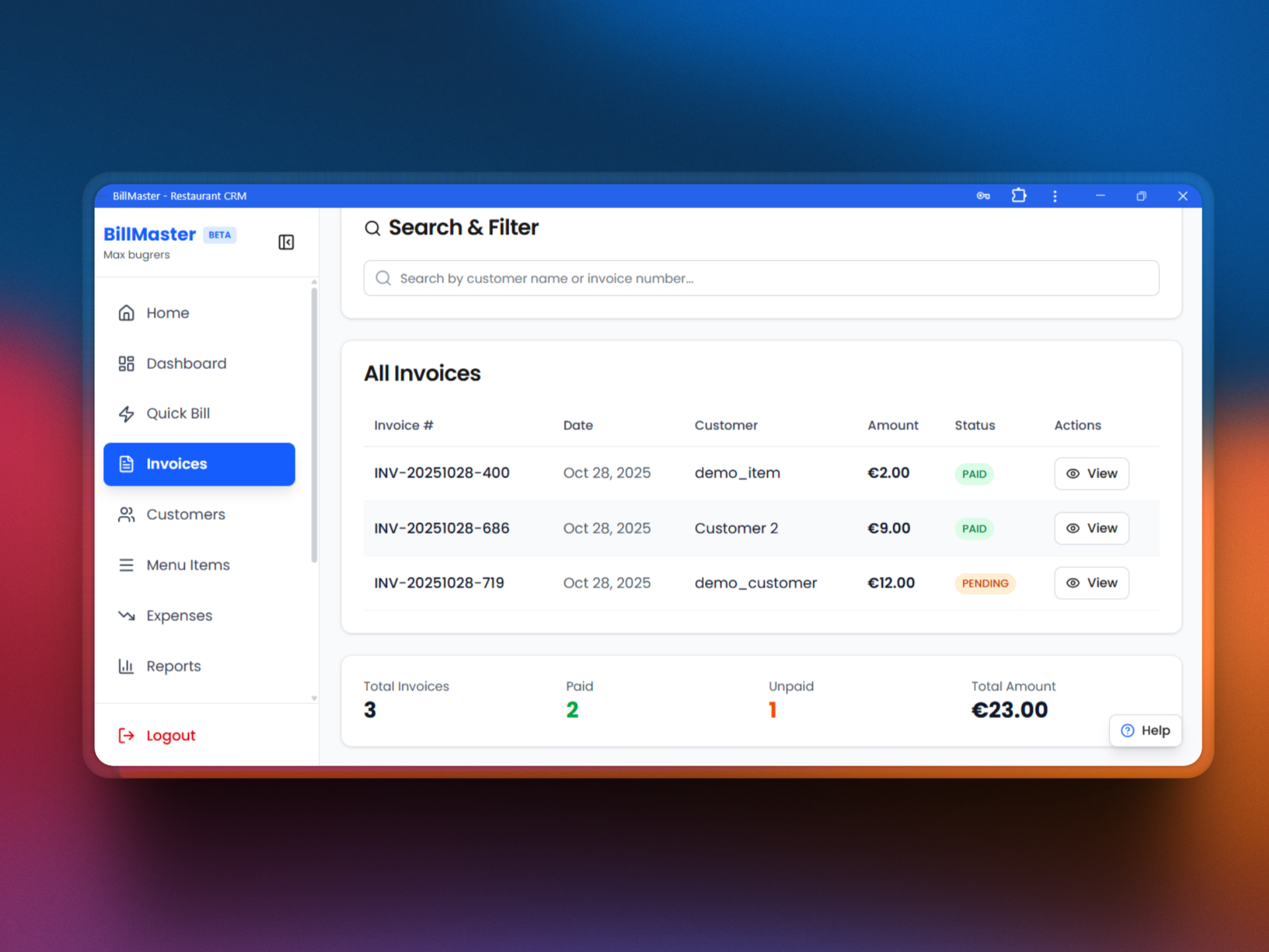 BillMaster gallery image