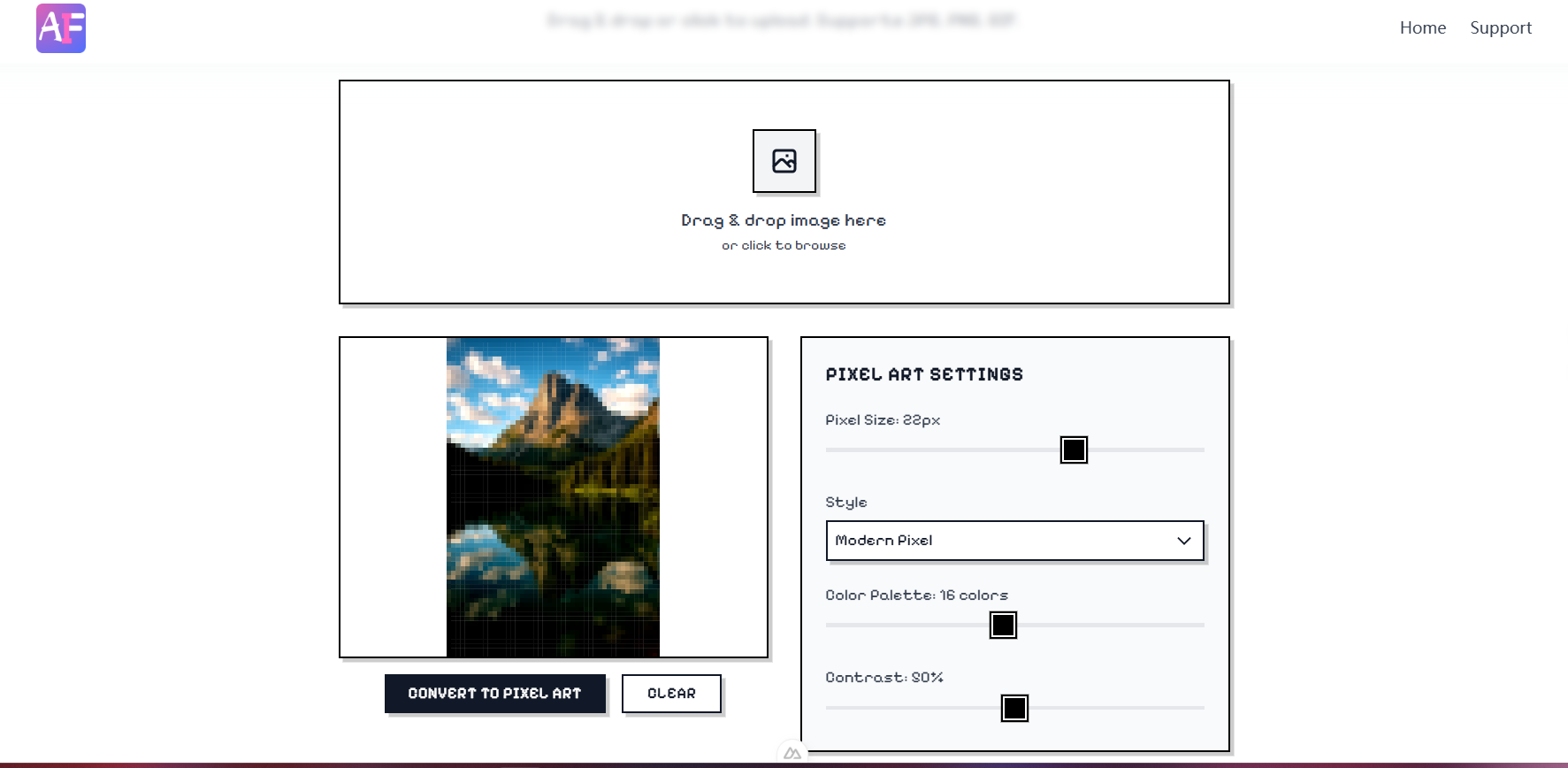 Media Pixel Art Converter - Mengubah imej ke gaya piksel retro 1