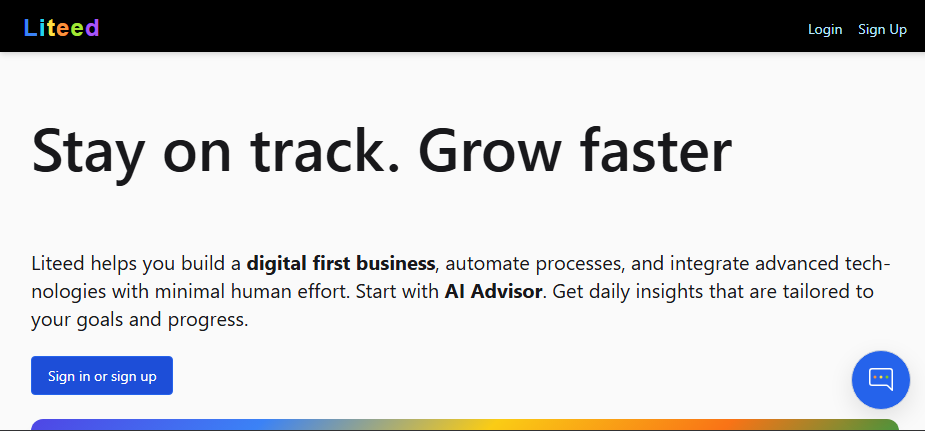 Liteed AI Advisor - Main product screenshot demonstrating key features and user interface