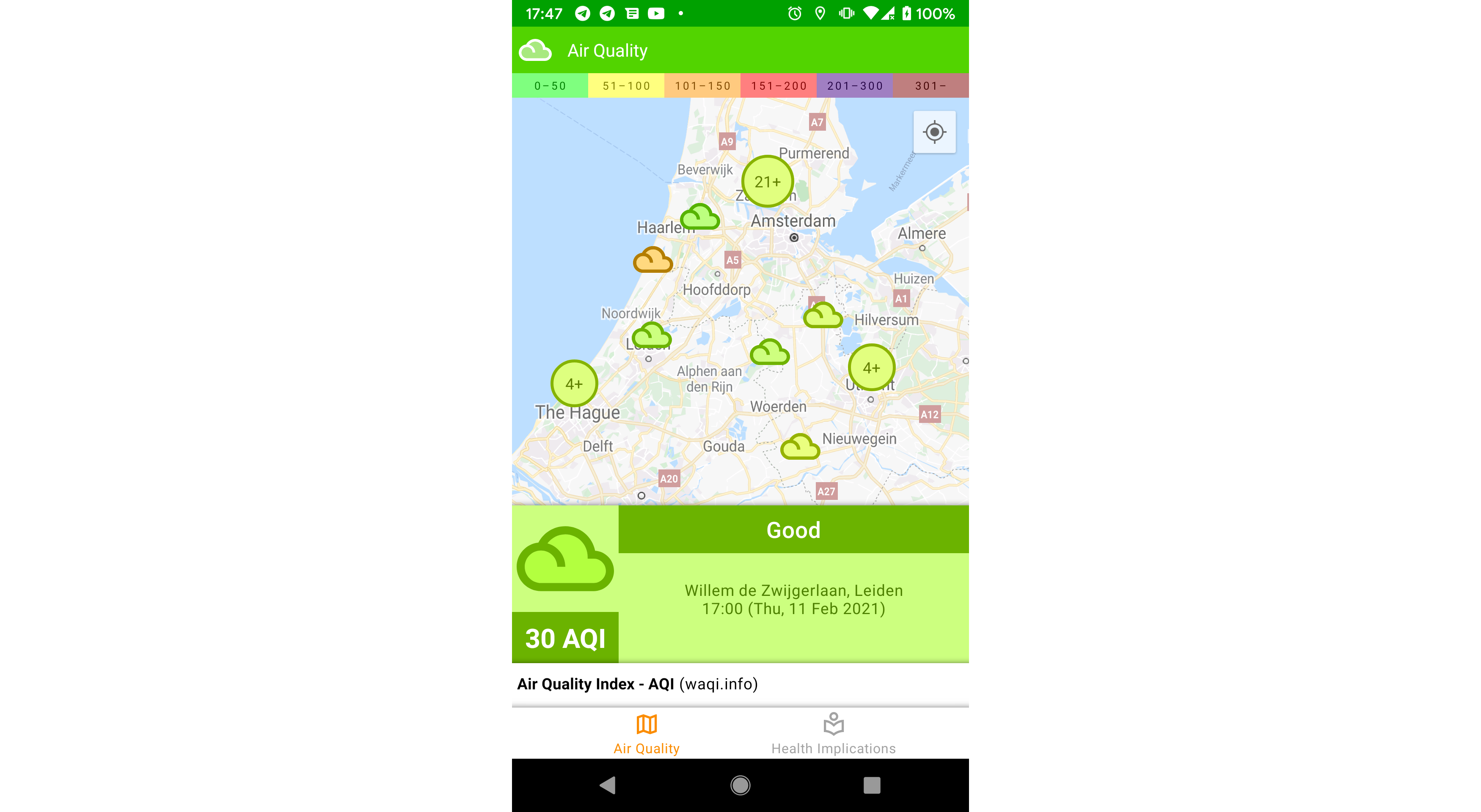 대기 질 인덱스 -AQI - 전 세계 여러 국가에 대한 대기 질 정보 미디어 20
