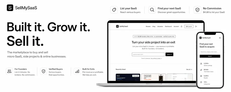 SellMySaaS screenshot 1