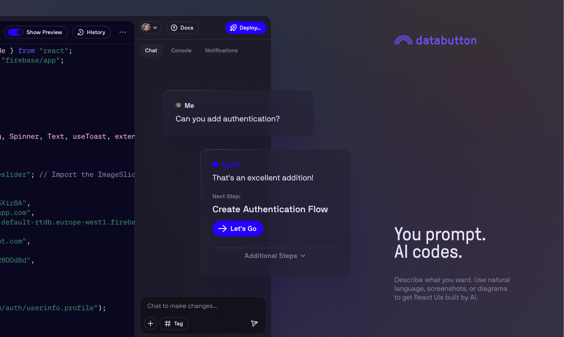 startuptile Databutton-Let AI build your next SaaS application