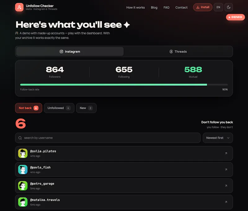Unfollow Checker screenshot 4