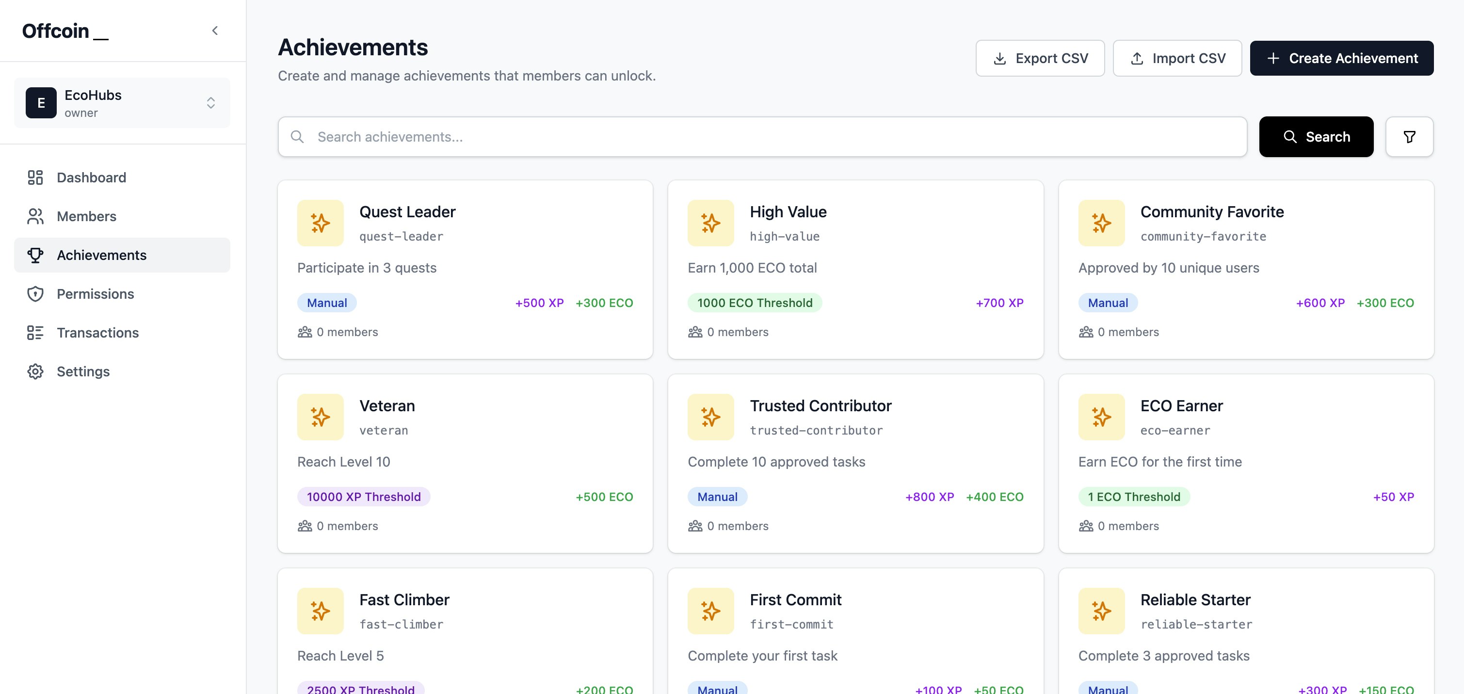 Offcoin - Screenshot 2 showing product features and functionality