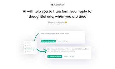 Pulsedesk produisant des réponses amicales et efficaces pour une meilleure satisfaction client.