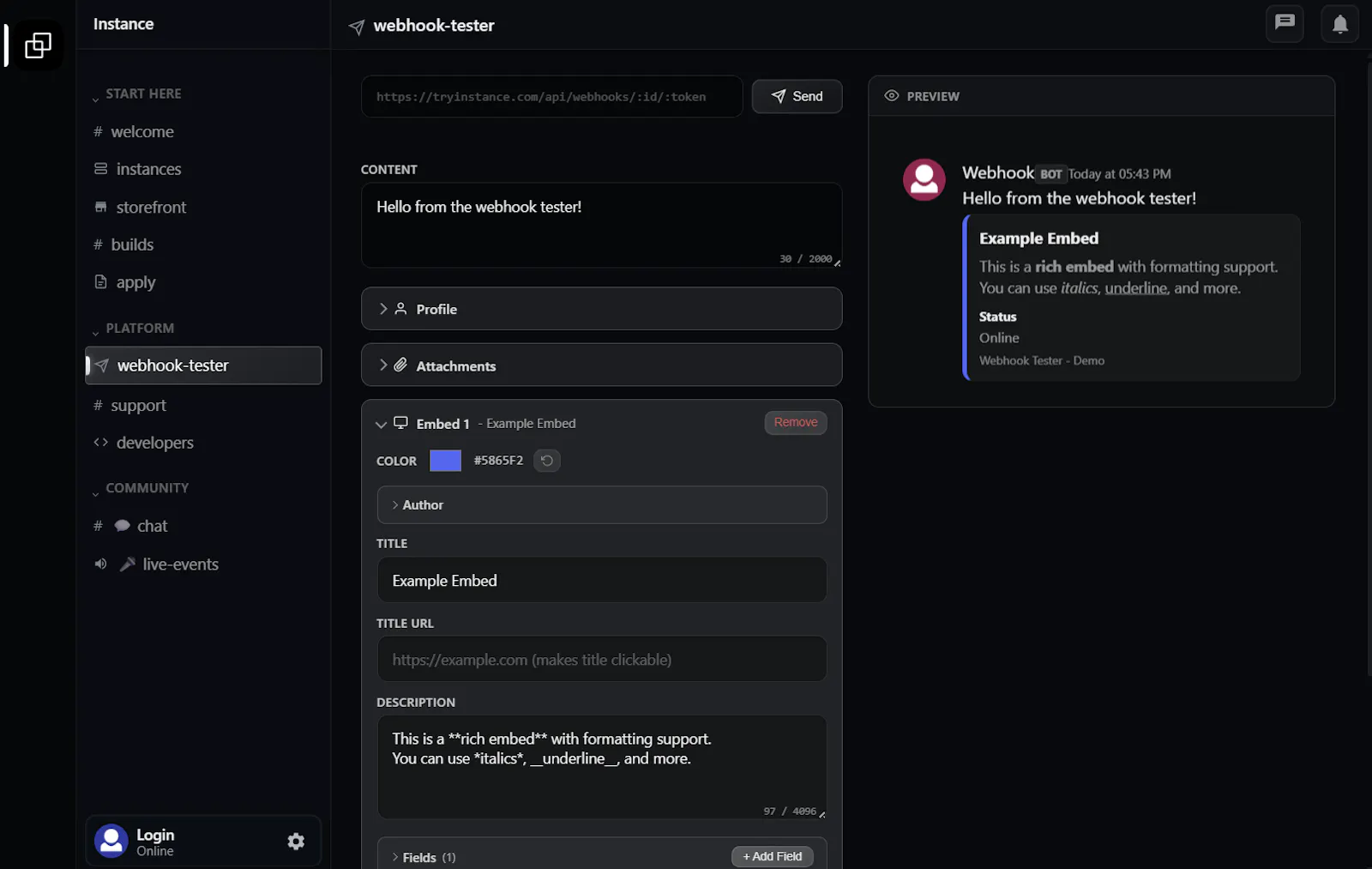 Instance screenshot 5