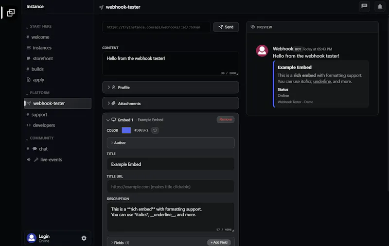 Instance screenshot 5