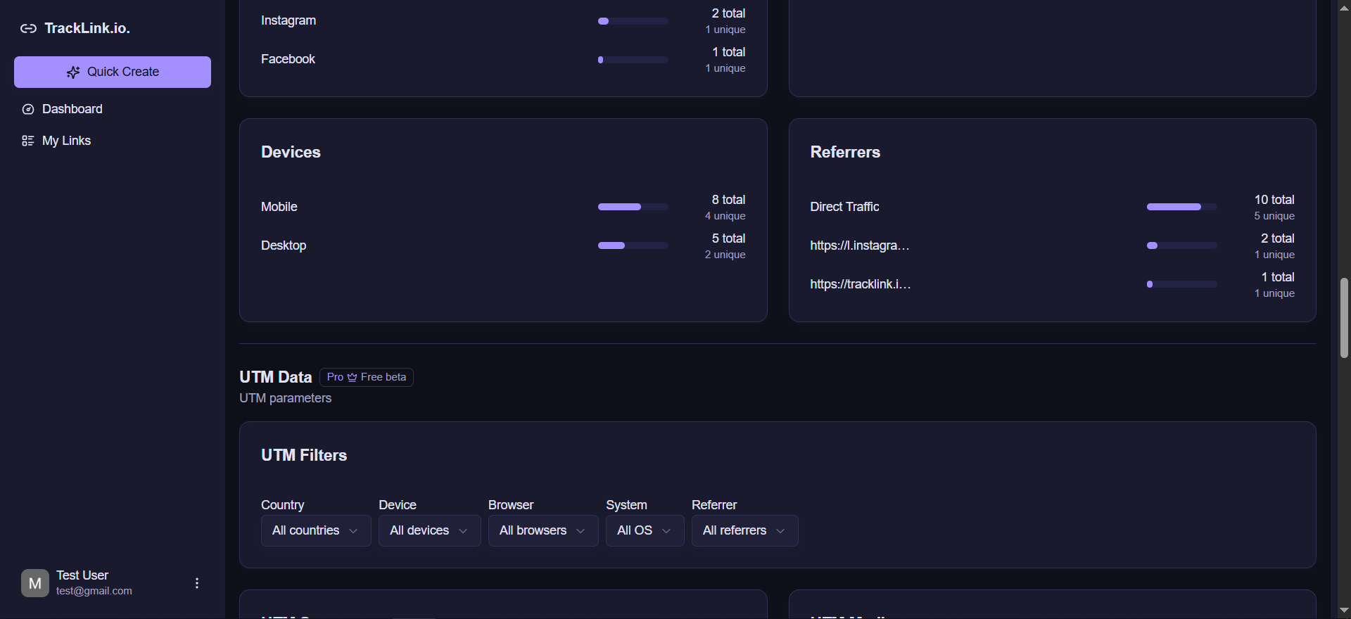 TrackLink.io - लिंक शॉर्ट मीडिया 2