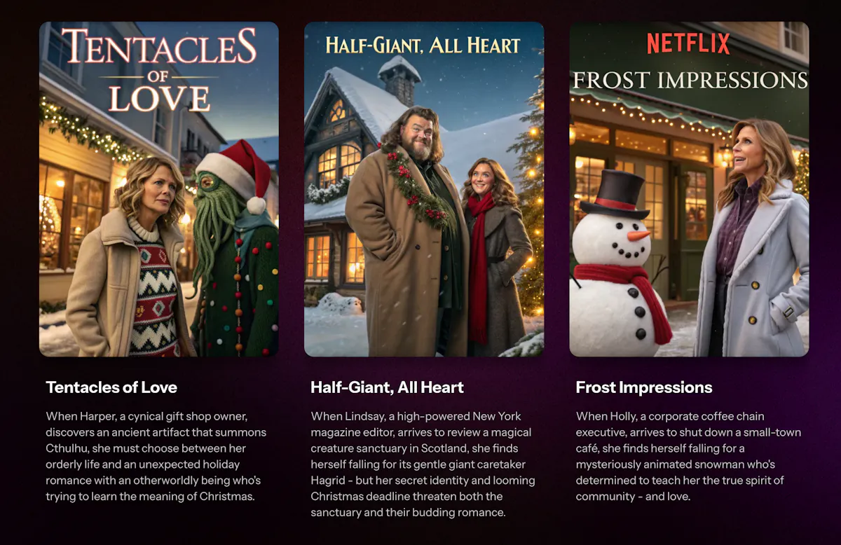 AI xmas movie generator