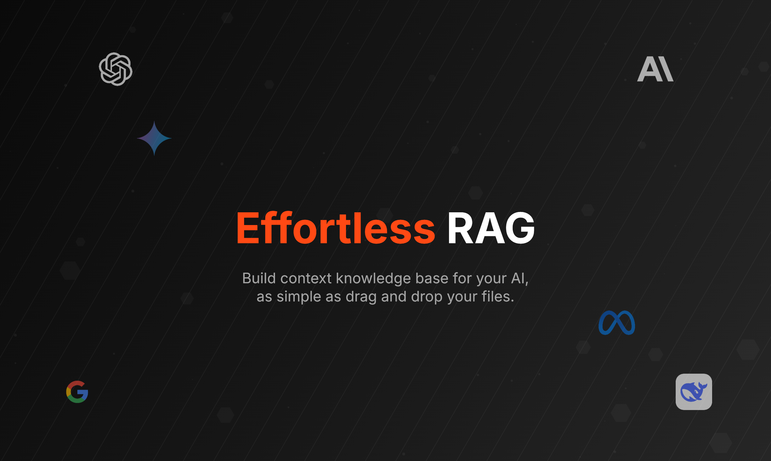 Mídia 2 de Ai Base de Conhecimento (RAG) - Rag tornou sem esforço, apenas arraste, solte e se conecte