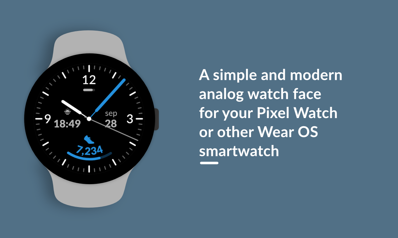 Analog One watch face for Wear OS media 2