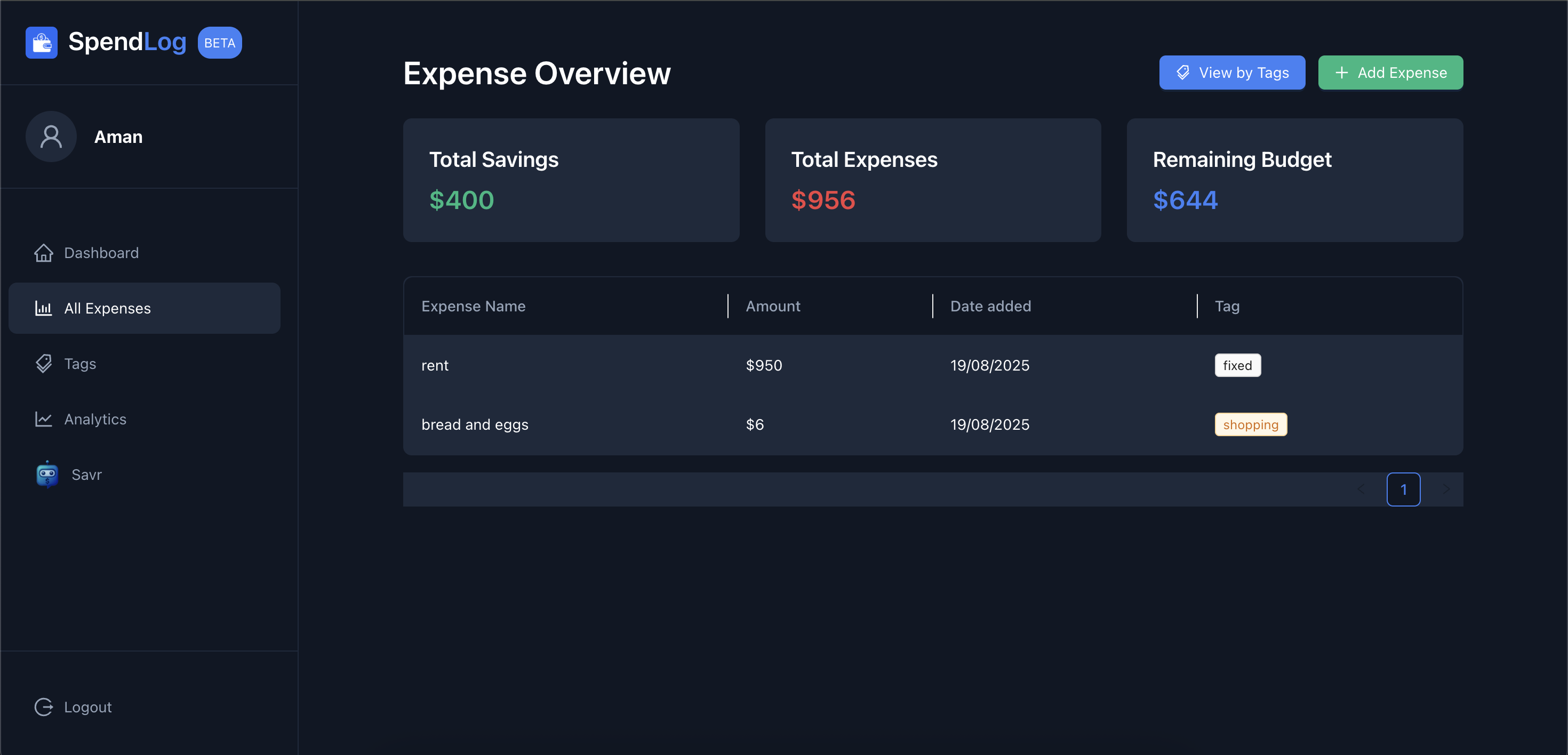 Spend Log - spend smart, save smarter media 2