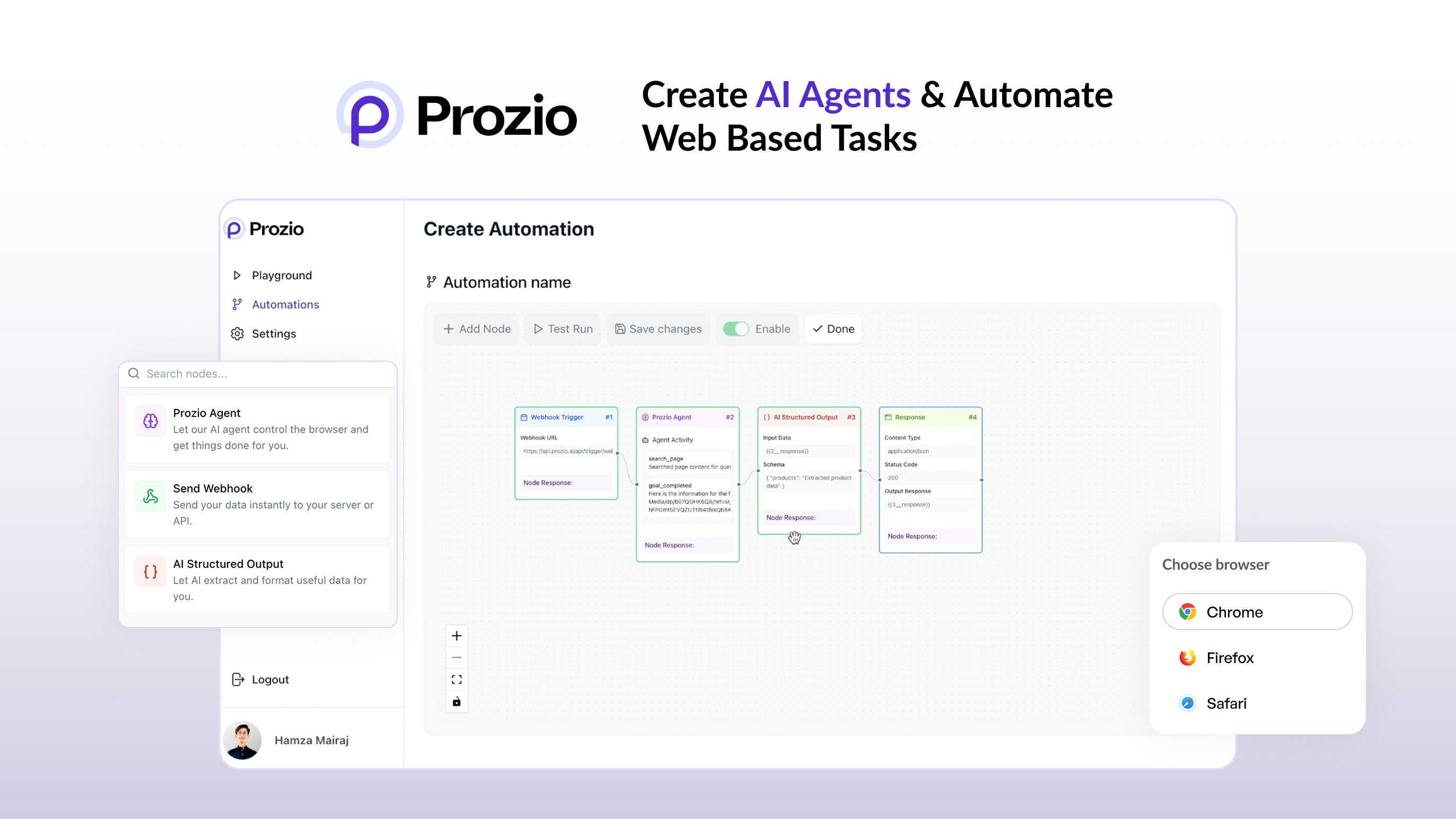 Prozio AI - Crea agenti AI e automatizza le attività basate sul Web media 1