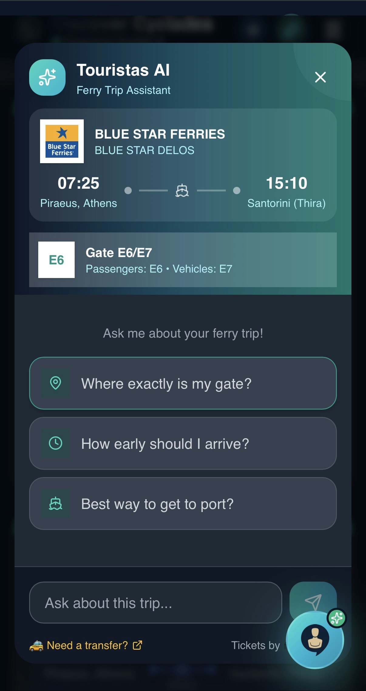 Touristas AI - Screenshot 2 showing product features and functionality