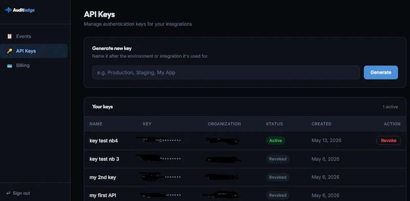 Auditledge screenshot 4