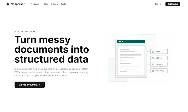Vellparser screenshot 2