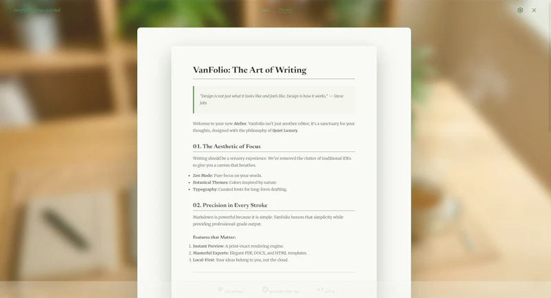 VanFolio — Markdown Workstation screenshot 4