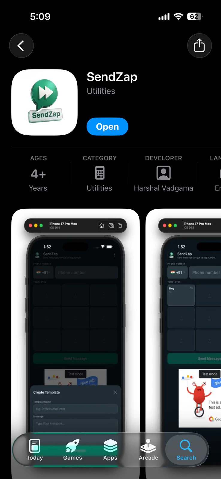 Sendzap screenshot 1