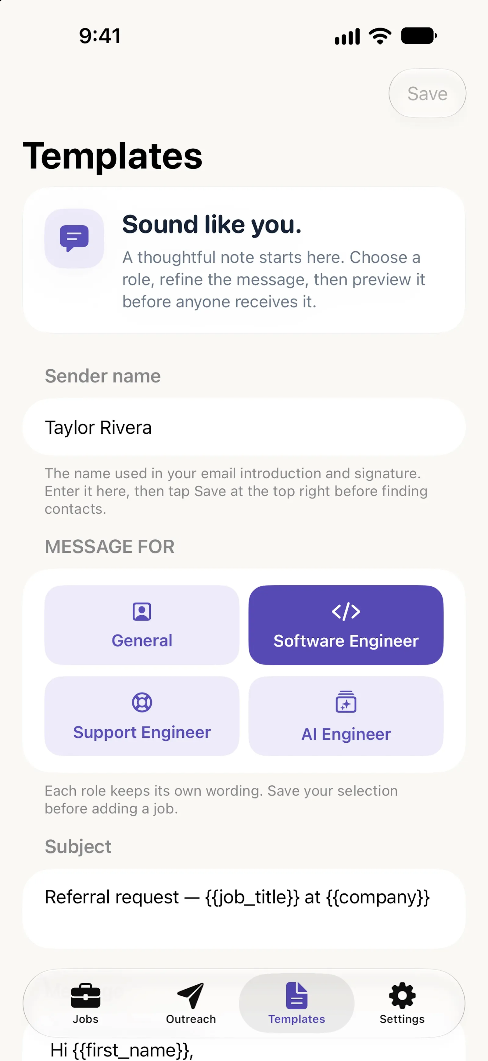 Relay — Job Outreach screenshot 2