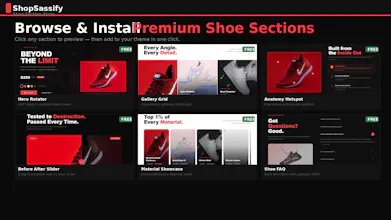 Shoe Sections & Theme Blocks gallery image