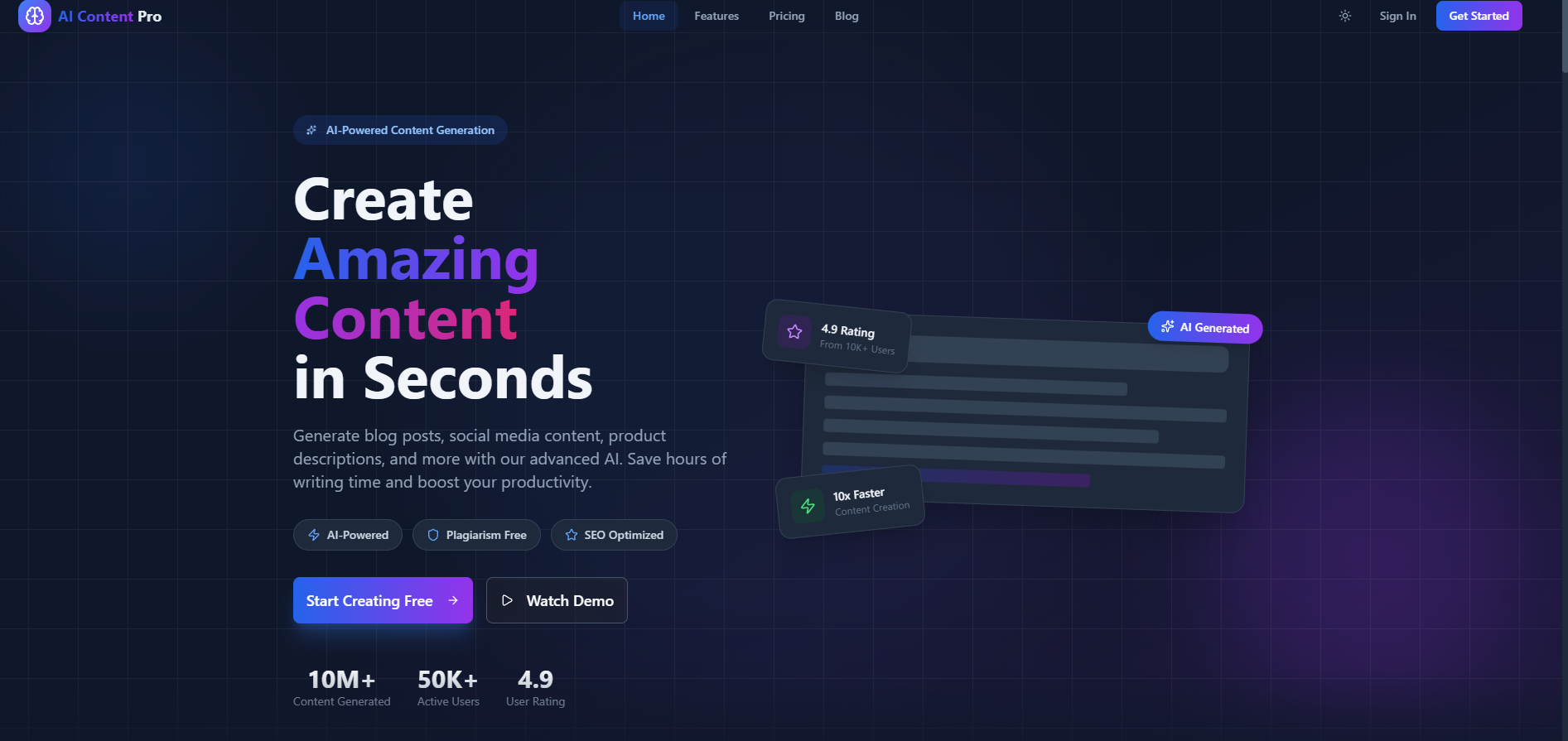 AI Content Generator SaaS Kit - Screenshot 5 showing product features and functionality