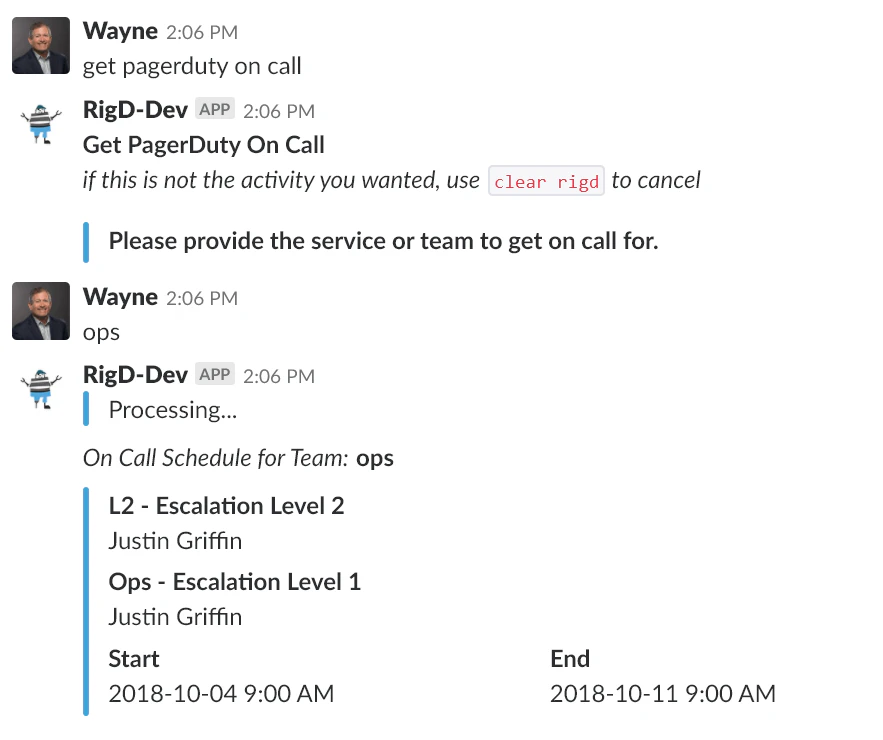 RigD Slack App for PagerDuty