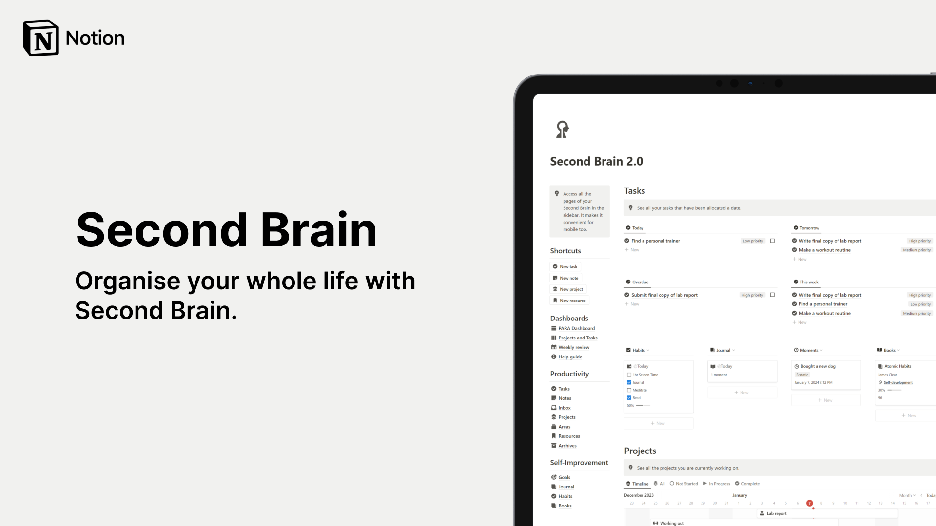 Notion Second Brain gallery image