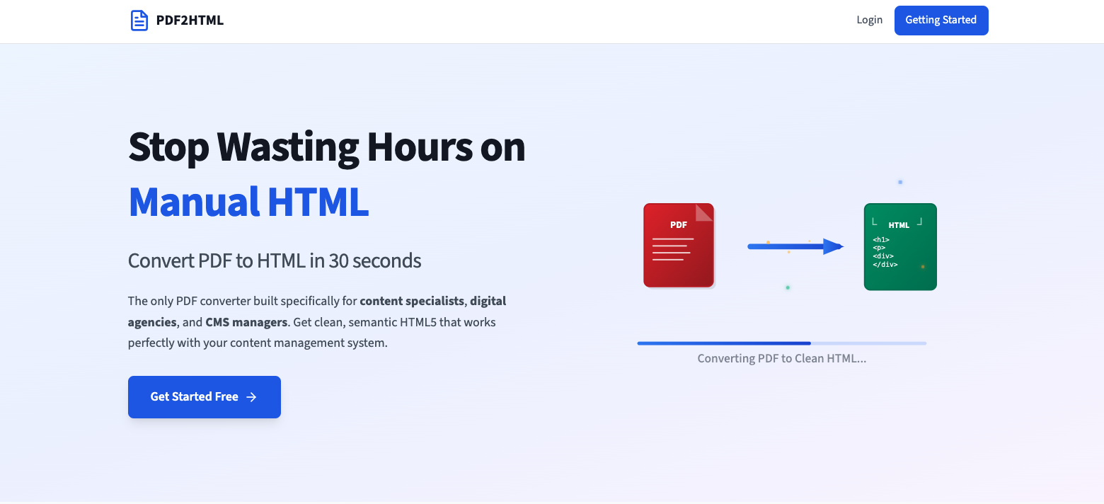 PDF2HTML -Konverter Medien 1