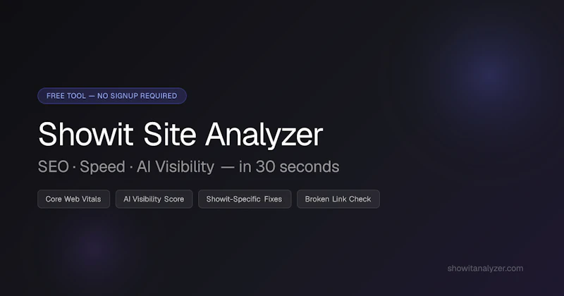Showit Site Analyzer screenshot 2