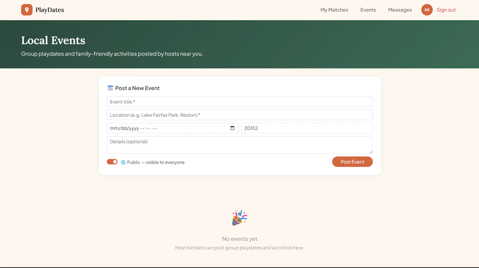 PlayDates.club - find your next playdate screenshot 5