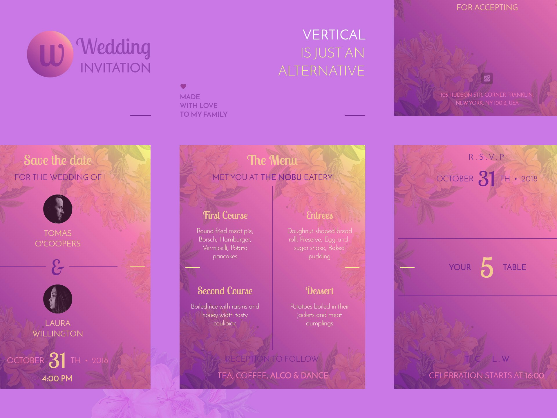 Browser HTML wedding invitation gallery image