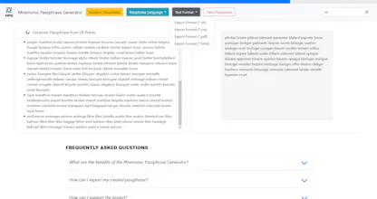 Mnemonic Passphrase Generator gallery image