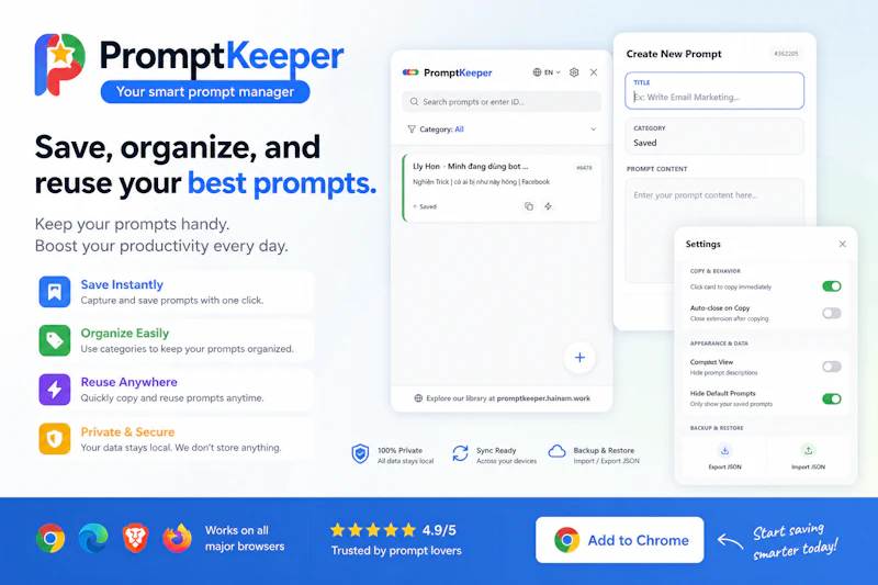 Prompt Keeper - AI Prompt Manager screenshot 1