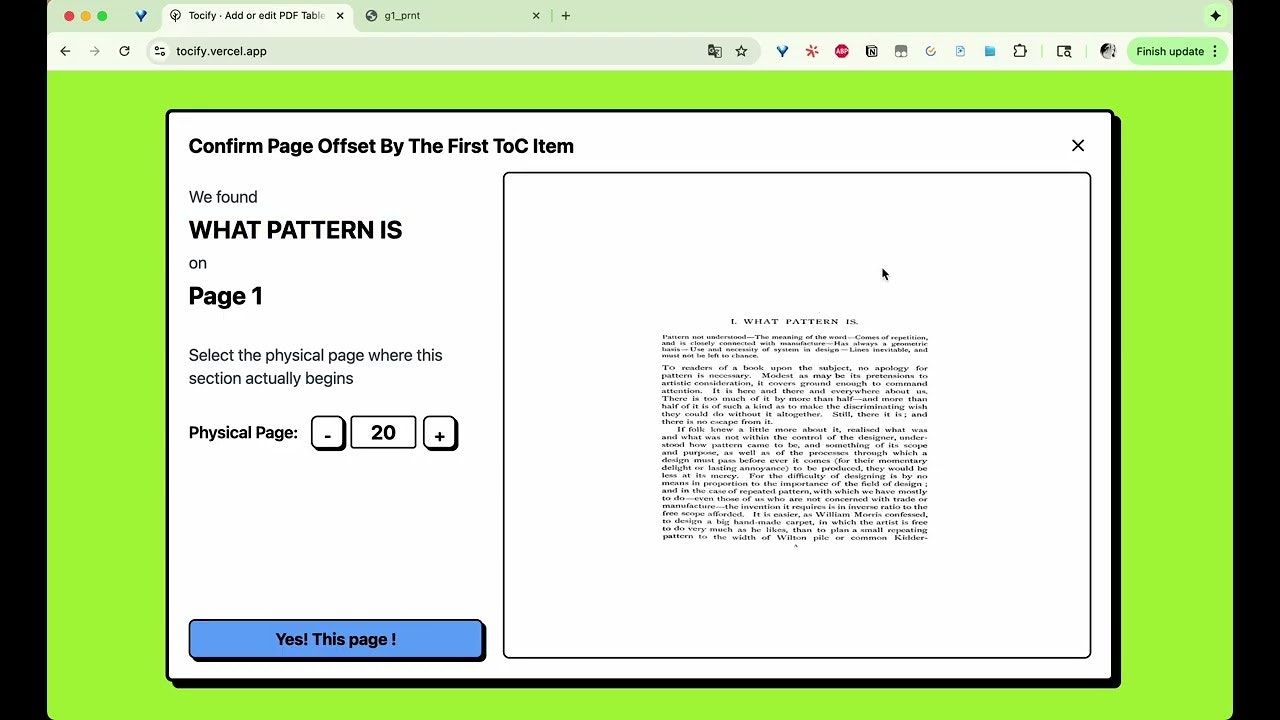 Tocify · Edit PDF bookmarks free online gallery image