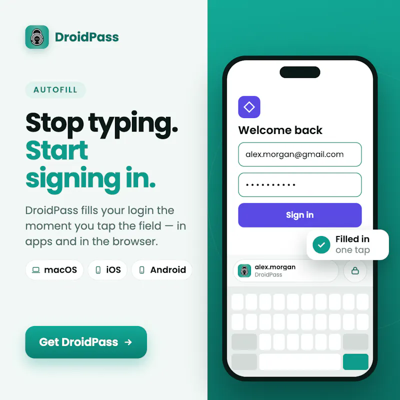 DroidPass Password Manager screenshot 4