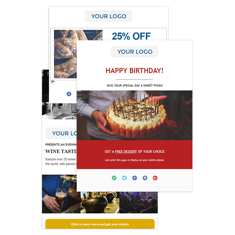 Restaurant Newsletter Templates