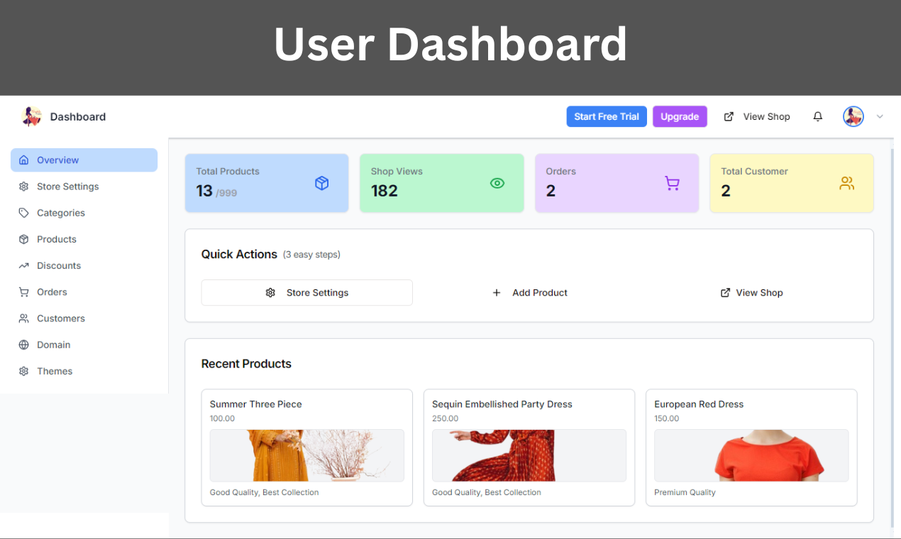 Shoptary - No-Code Store Builder - Screenshot 2 showing product features and functionality
